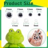 TOAOB 50pcs Wiggle Googly Eyes 10 to 18mm Black White