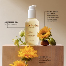 Evereden Soothing Baby Massage Oil 10.1 fl oz. | All Natural and Clean Baby Care | Non-toxic and Fragrance Free | Plant-based and Organic Ingredients