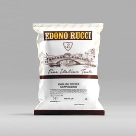 Edono Rucci English Toffee Cappuccino Mix – Smooth & Caramelized Flavor, 2lb Bag