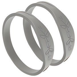 KUTUBORYU Gray Knee Support Straps, 2-Pack - Essential Patellar Tendon Support for Runners, Jumpers, Men and Women - Great for Protect Knee and Improving Athletic Performance, 3.1 in Diameter