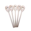 Wooden World 10 Wooden Spoons Love Heart Shape Beech Wood