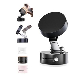 Suction Phone Holder,2025 New Phone Stand,Suction Phone Mount,Foldable and Retractable Double-Sided Electronic Phone Holder for All Phones (Black)