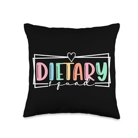 Dietary Squad Dietary Aide Rock Healthcare Worker Dietitian Throw Pillow