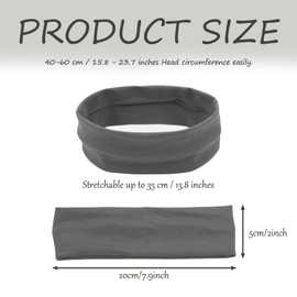 SYEYCW Pack of 8 Women's Hair Bands, Sports Headbands, Elastic Headbands, Soft Elastic Hair Band, Non-Slip Thin Hair Band for Women, Yoga, Running, Cycling, Fitness Headbands (4 Colours)