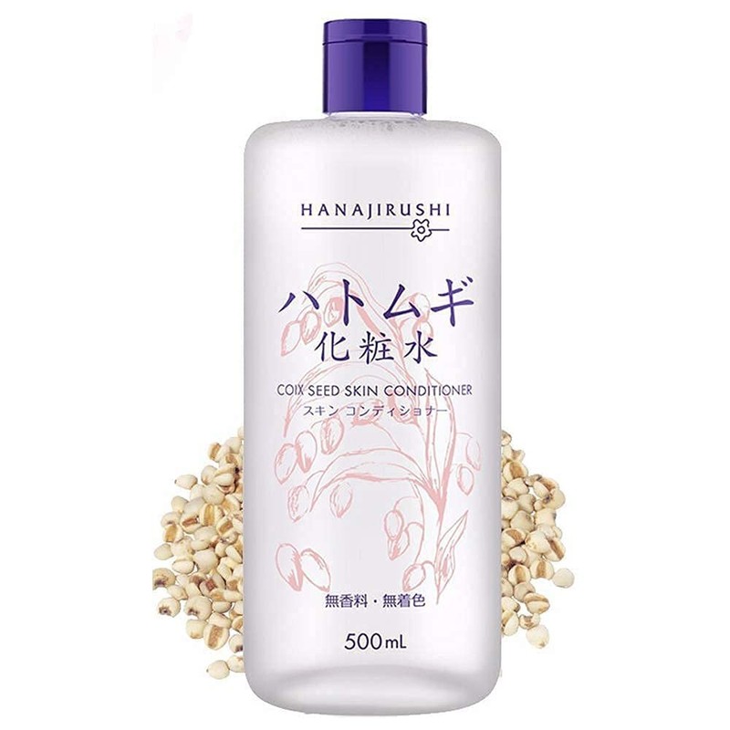 Hanajirushi Hatomugi Lotion, 16.9 fl oz (500 ml), Refreshing Type,