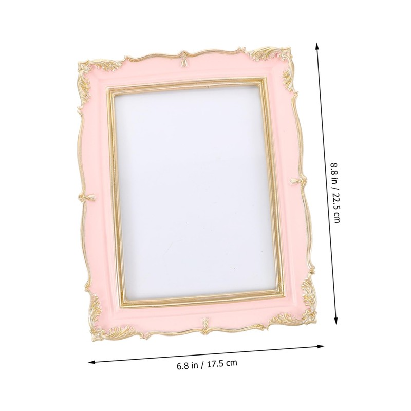 CIYODO 7 Inch Pink Resin European Photo Frame Home Decor