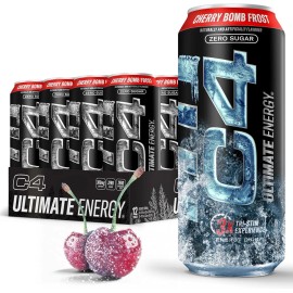 Cellucor C4 Ultimate Pre-Workout, Sugar-Free, Cherry Bomb Frost, 16oz (12 Pack)