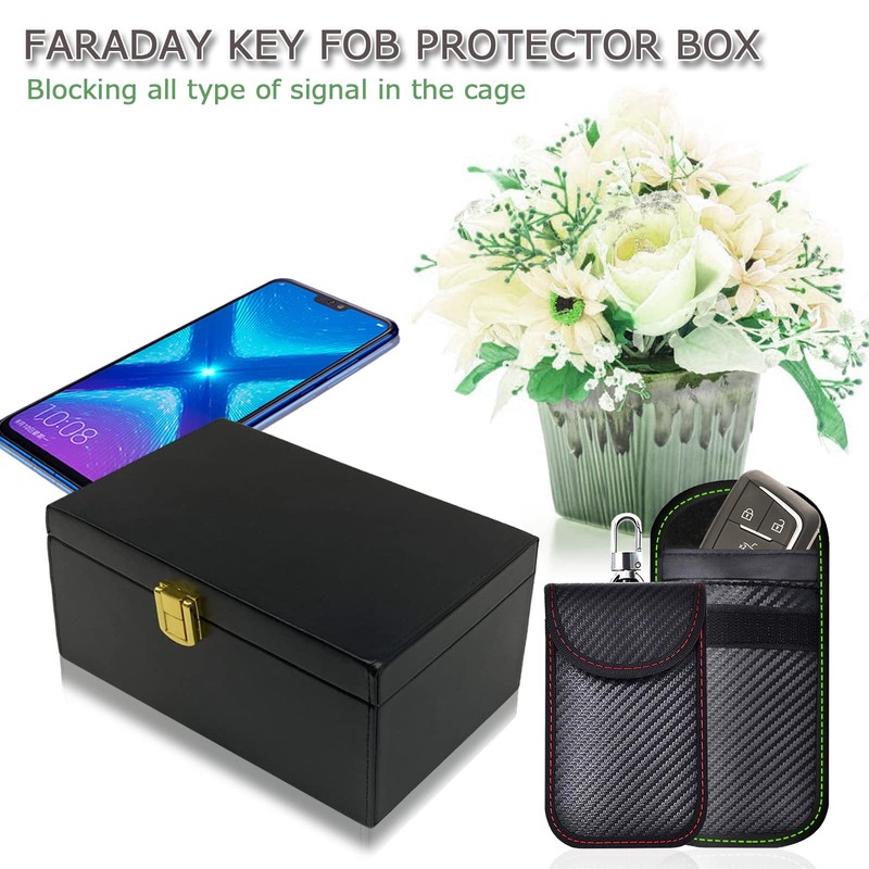 Todoxi Faraday Box & 2 Pack Faraday Pouch for Car