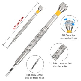 10PCS Professional Watchmaker Screwdriver Set + 1PCS Spring Bar Tool, Watch Screwdriver for Watch Repair, Eyeglasses Repair, Jewelry Work, Electronics Repair
