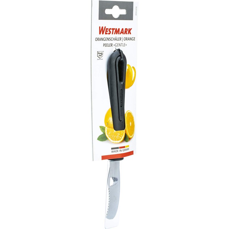 Westmark" Gentle Orange Peeler, Stainless Steel Black/Silver, 19 x 2.7