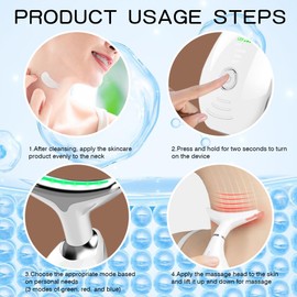 Jawline Trainer, 45°C Heat Face Massager V Face Beauty Meter Face Device Neck Massage for Anti-Wrinkle & Ageing Acne Removal Face Care Deep Cleansing