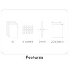 INNSPIRO 21892 Set of 4 Cold EVA Rubber Slats 20
