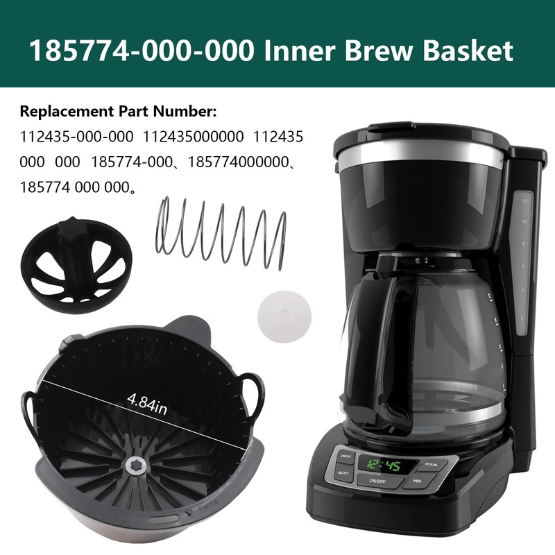 185774-000-000 Inner Brew Basket(2 Pcs) Fits for Mr. Coffee Replaces