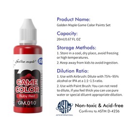 Miniature Paints Set - 16pcs 20ml Miniature Paints Set, with 1 Kolinsky Brush, Acrylic Model Paint Set for Fantasy and Wargame Figures