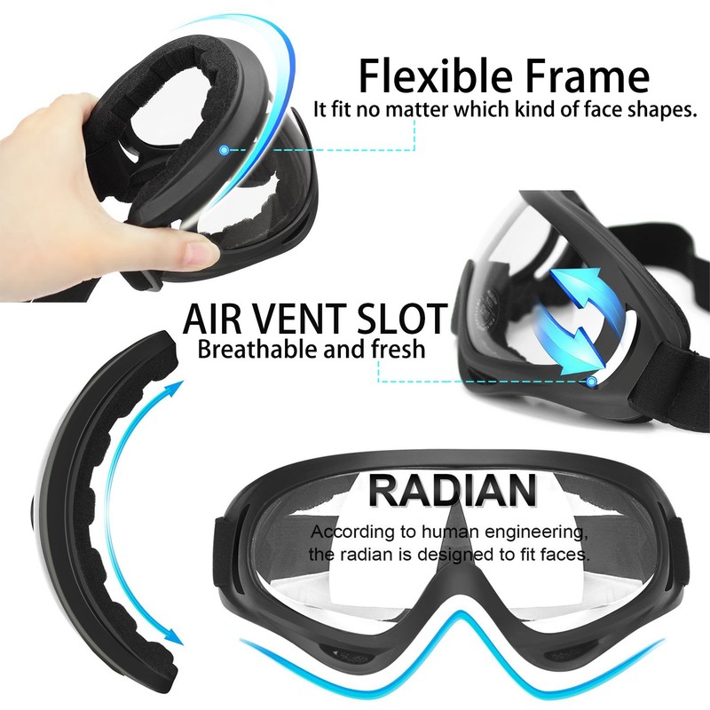 2 Pack Children's Safety Glasses with Anti Fog and UV