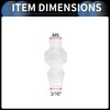 INFINAUTO Plastic Hose Barb, 3/16" Hose M5 Male Thread Adapter