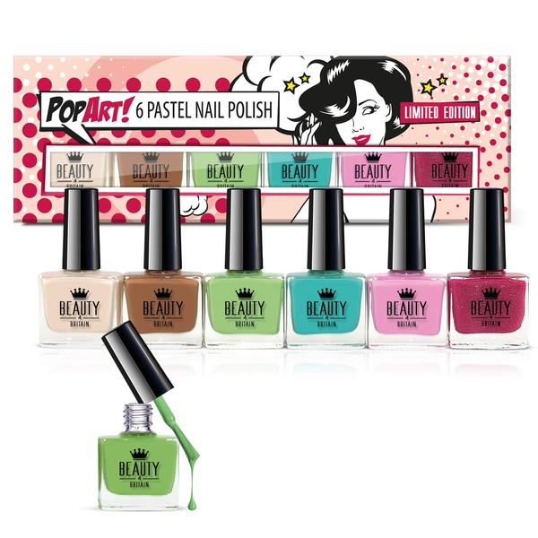 6 x Nail Polish Set A 6 Colours 9ml