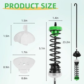 W11130362 MVWC565FW2 WTW5000DW2 MVWX655DW1 WTW5000DW3 MVWC565FW1 Washer Suspension Rod Kit(1-year-warranty) for Whirlpool Maytag Kenmore Washer,Relaces - W10594080 W10735786 W11228718 W11027174