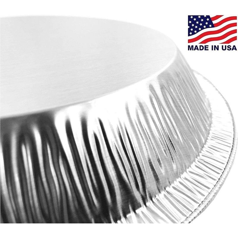 PACTOGO 9" Wrinkled Wall/Smooth-Bottom Aluminum Pie Pan Plate Tin -