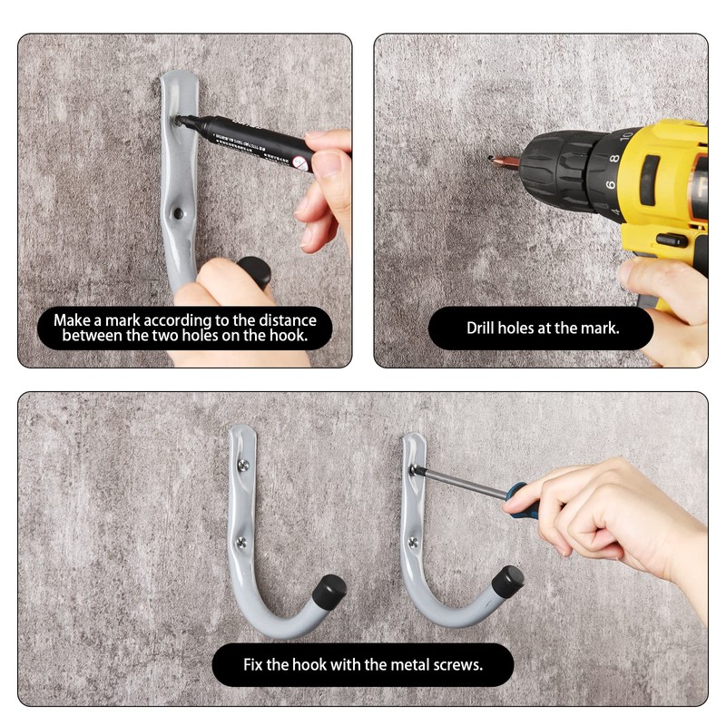 HOME MASTER HARDWARE 12 Pack 4-Inch Heavy Duty Garage Storage