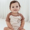 Aster & Oak Lion Embroidered Raglan Tee, 4Y
