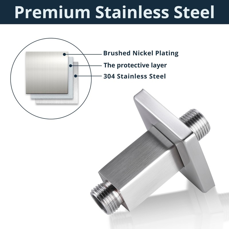 Straight Shower Arm with Flange, Ceiling Mount 3 Inches Rain