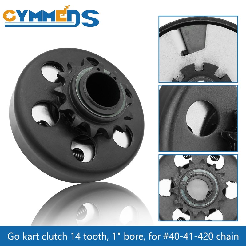 GYMMEDS Go Kart Centrifugal Clutch 1" Bore 14 Tooth for