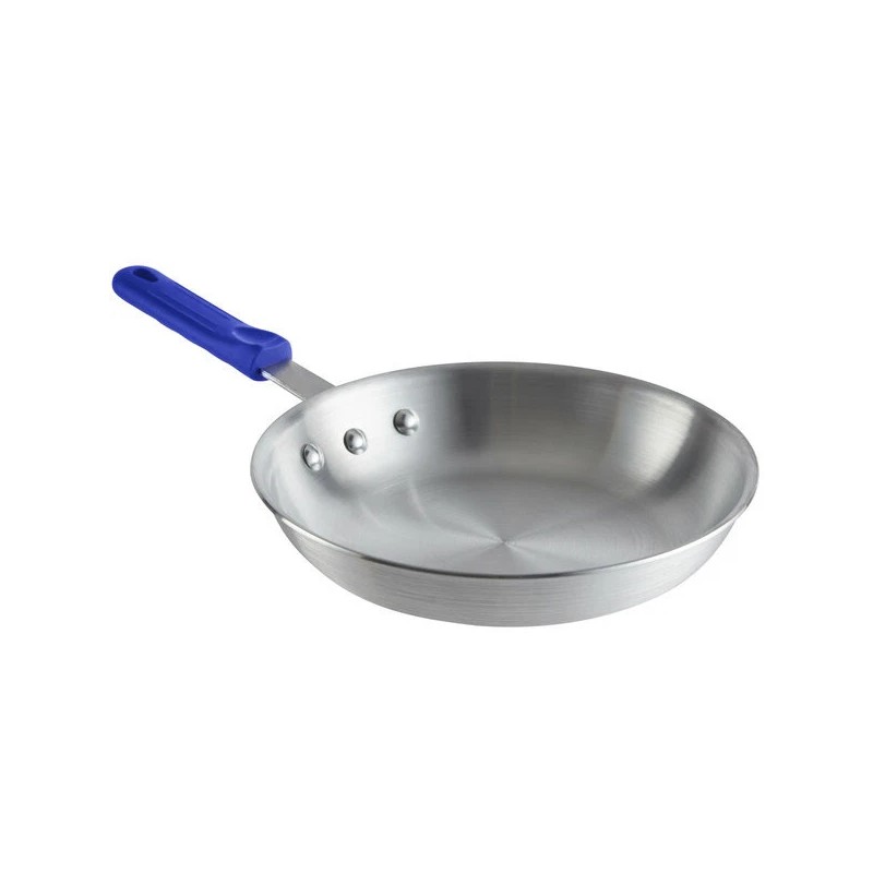choice Choice Aluminum Fry Pan with Blue Silicone Grip (select