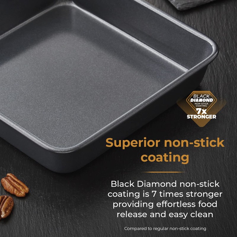 Tower T943012HG13 24cm Square Bake Pan Made from Aluminised Steel