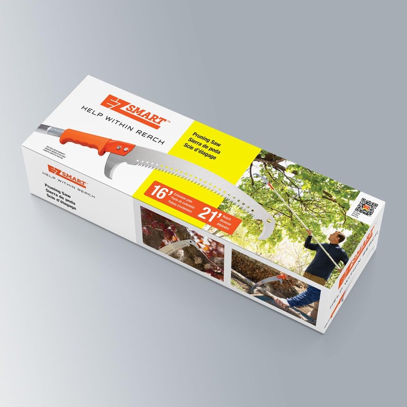 EZ Smart 14-Inch Lightweight Manual Pruning Saw with 21-Foot Extension