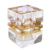 Amlong Crystal Desktop Collection Crystal Pen Holder, Amber