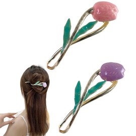 Traziewell Bun Maker Long Hair Bun Maker Tool Hair Buns Hair Piece 2 Pieces Bun Makers for Hair Lazy Hair Curler Bun Clips Fashion Hairstyle Hair Styling Accessories for Women Ladies 0509