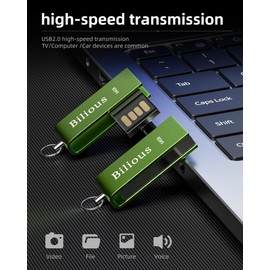 Bilious USB Flash Drive, 360° Rotation Style Thumb Drive Portable Key-Hole Design USB Memory Stick, Waterproof Jump Pen Drive for Storage and Backup