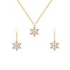 Dreuyet Snowflake Earrings Necklaces Sets for Women Dainty Sparkle Christmas