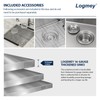 Logmey 17 In Undermount Bar Sink - 17x17 Inch Square