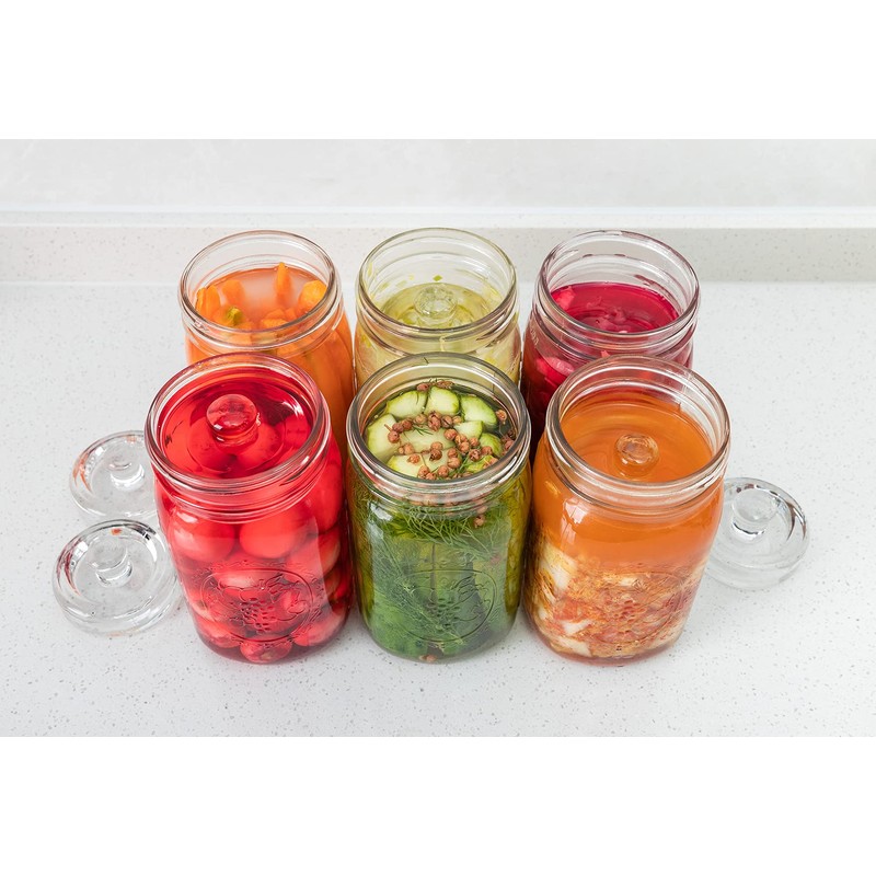 Jillmo Easy Grip Fermentation Weight- 4 Pack of Glass Weights