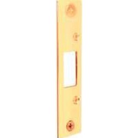 Prime-Line 4.9 in. H x 1.1 in. L Brass-Plated Brass Steel Deadbolt Strike