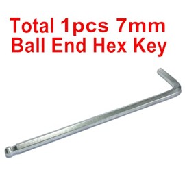 1 pieza 7mm llave Allen de extremo esférico, juego de llaves hexagonales de 7mm, juego de llave Allen de extremo esférico de 7mm, llave hexagonal con forma de L para puerta, juego de llaves