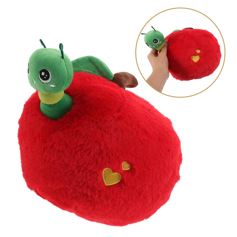 Hohopeti Realistic Apple Plush Throw Pillow Soft Fruit Stuffed Cushion