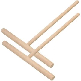 2 Pcs Wooden Crepe Maker Pancake Batter Spreader Stick Kitchen Cooking Utensils Tools Restaurant Canteen Supplies Specially Professional and Fashion Cooking Utensils