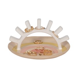 Sagebrook Home Ceramic Multi 6" Sunshine Trinket Tray - 5.5" x 5.5" x 3.5"