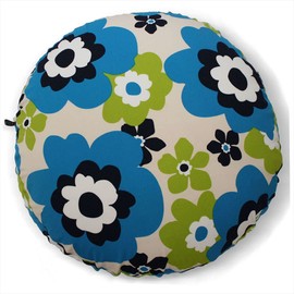 Beaded Cushion Cover Spring 63 cm Cotton Printed Nordic marimekko Tone Blue