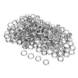 100 Sets 8mm Grommet Kit Metal Eyelets Rivets Suitable for Shoes, Bags, Clothes, Decorating (Silver)