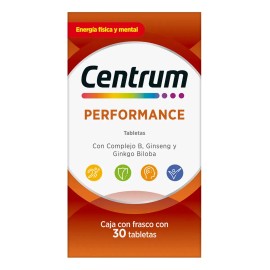 Multivitamínico Centrum Performance Vitamina Hierro Potasio Zinc Tabletas