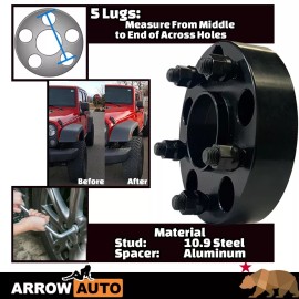 Arrow 4x 1.5" 5x4.5(115mm) Hub Centric Wheel Adapter Spacer Fits Infiniti Nissan Model