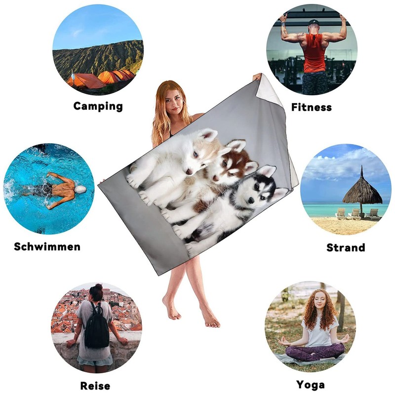 Zomer Beach Towel Large 90 x 180 cm Quick-Drying Microfibre