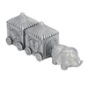Baby Teeth Organizer Elephant Carriage Keepsake Box Metal Collection Container