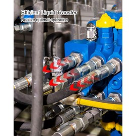 6 Feet 10000psi High Pressure Hydraulic Hose CH-604 Coupler 3/8 Inch NPT Thread, 1/4 Inch ID x 6 Feet Thread Hydraulic Hose Assembly Yellow