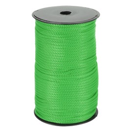 MECCANIXITY 1/4 Inch Polypropylene Rope Braided Ropes, 328ft Nylon Rope Hollow Utility Cord for Clothesline, Camping, Hiking, Outdoor, Light Green