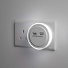 Benross LED Plug in Night Light with Dual USB Charger,